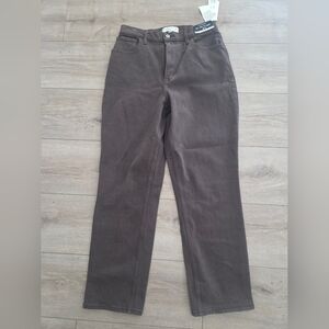 Abercrombie Curve Love 90s Straight Leg Brown Jeans
